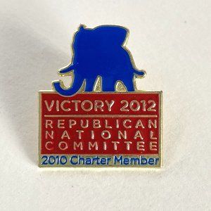 2012 RNC Republican GOP Elephant Lapel Lanyard Pin Souvenir Politics Collectible
